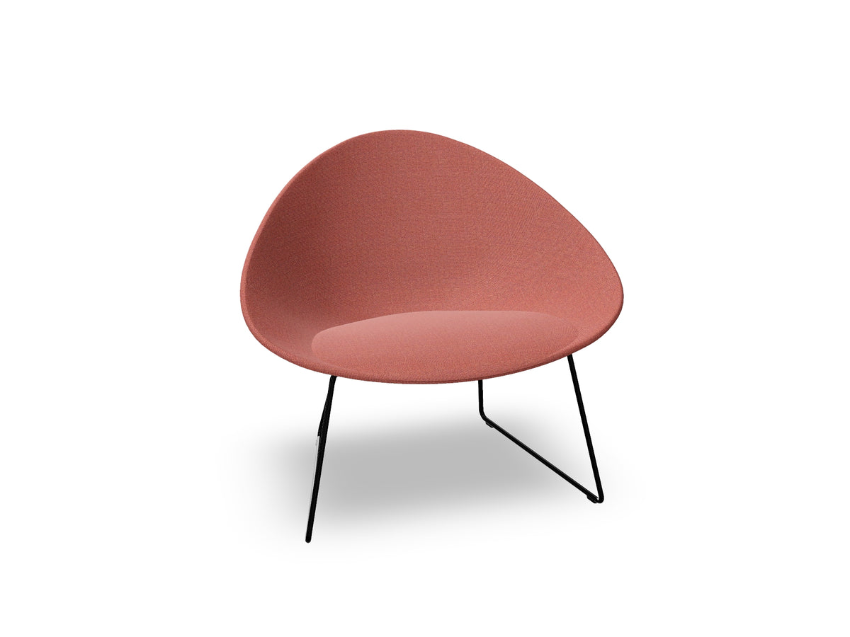 Adell Sled Base Lounge Chair With Fully Upholstered