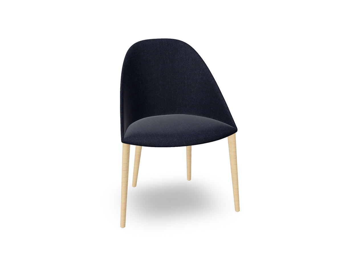 Cila Fully Upholstered Chair With Timber Oak Four-leg Base