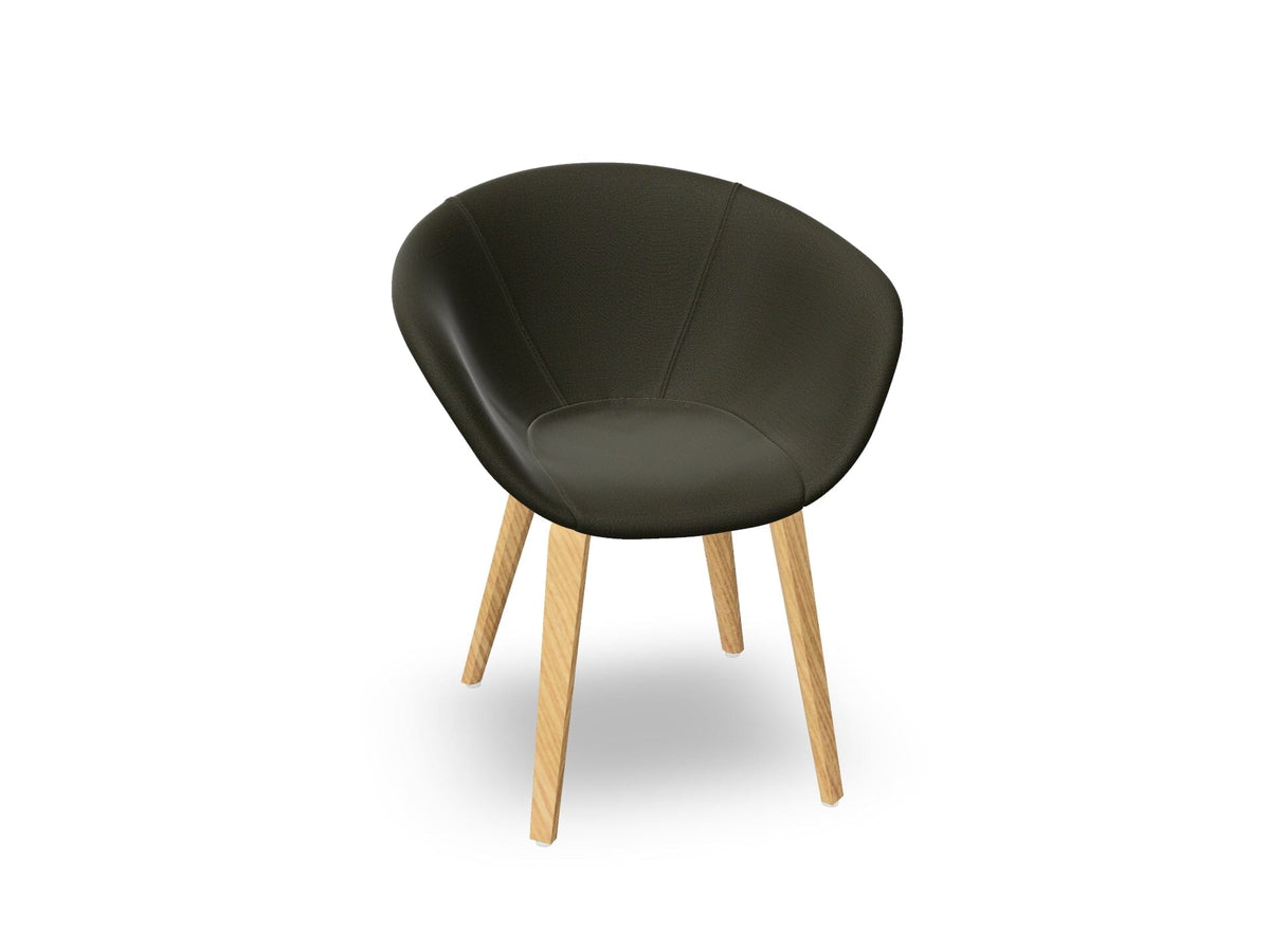 Duna 02 Wood Leg Chair With Full Upholstery Chairs Arper 
