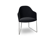 Cila Fully Upholstered Armchair With Sled Base Chairs Arper 