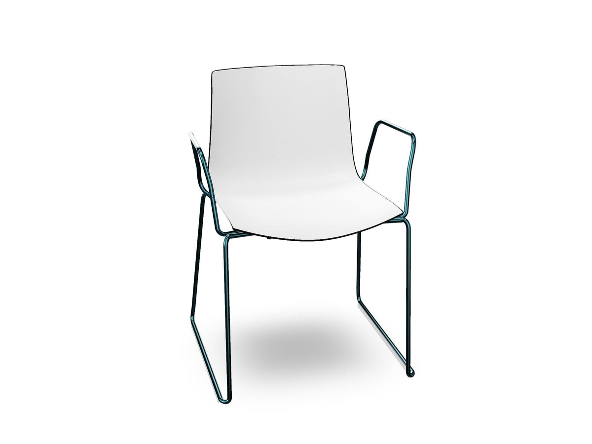Catifa 46 Polypropylene Bi-Color Sled Base Chair Side/Dining Arper 