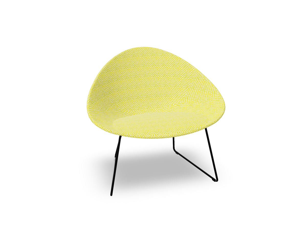 Adell Sled Base Lounge Chair With Fully Upholstered