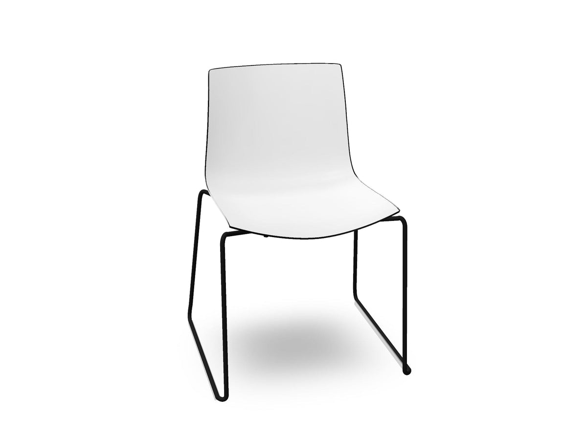 Catifa 46 Polypropylene Bi-Color Sled Base Chair Side/Dining Arper 