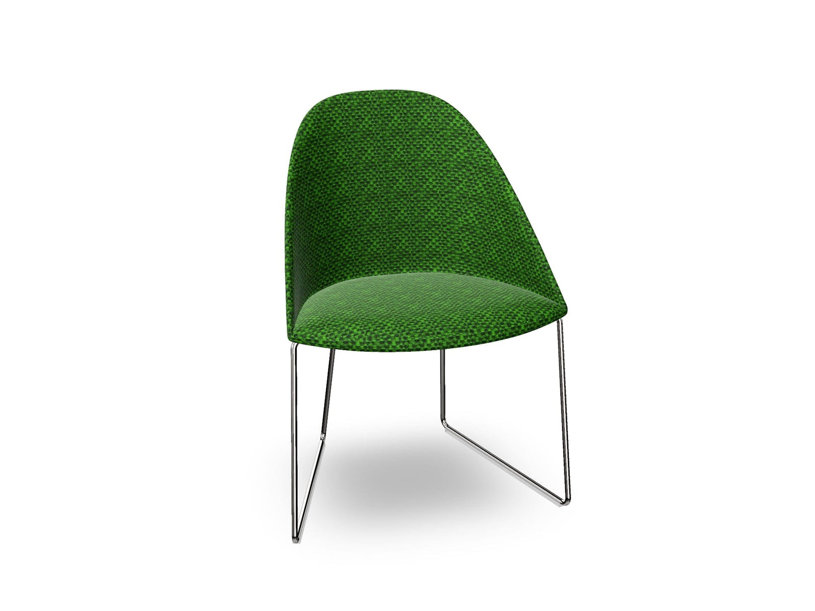 Cila Fully Upholstered Chair With Sled Base Chairs Arper 