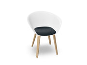 Duna 02 Wood Leg Chair With Seat Cushion Chairs Arper 