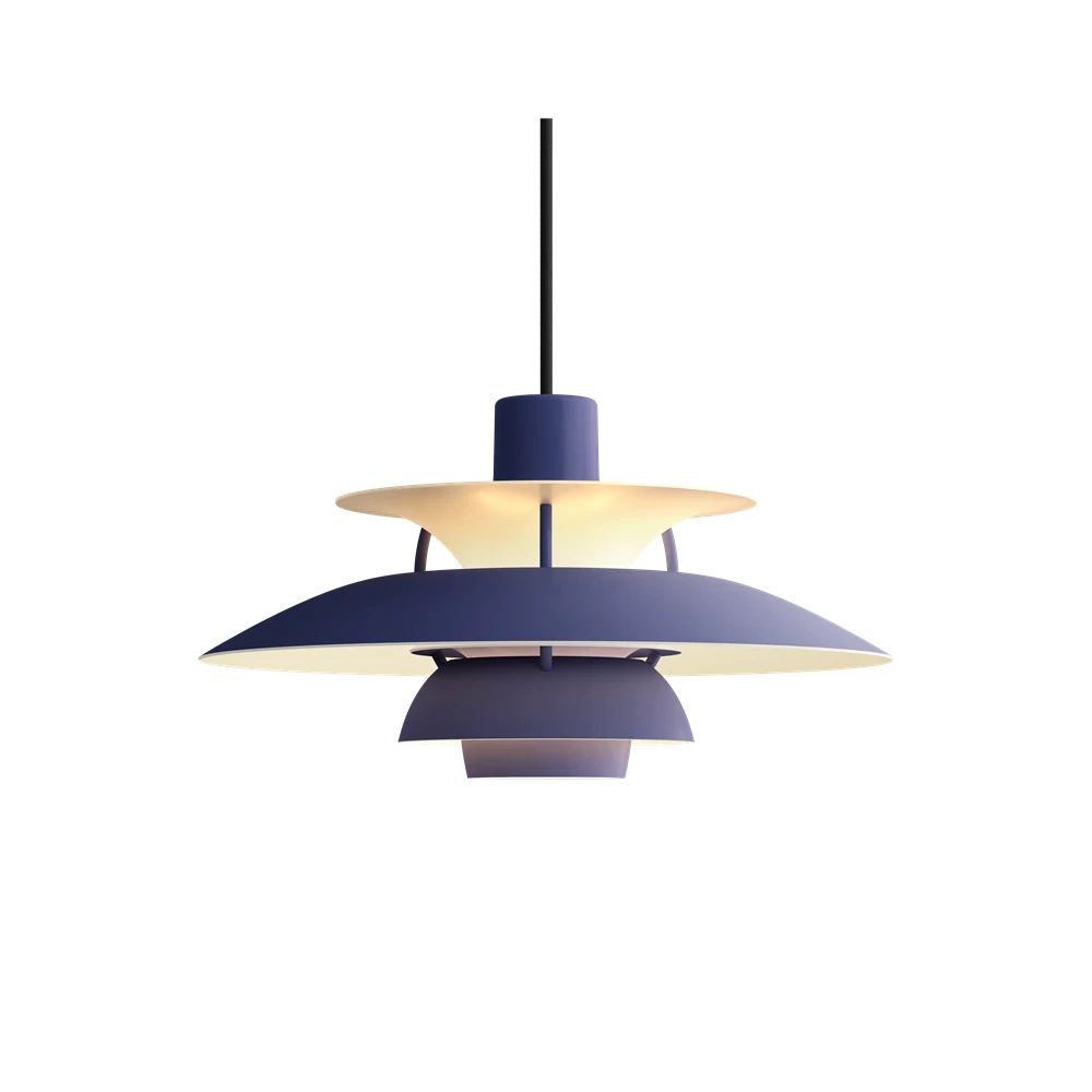 PH 5 Mini Pendant Lamp hanging lamps Louis Poulsen Monochrome Dusty Indigo 