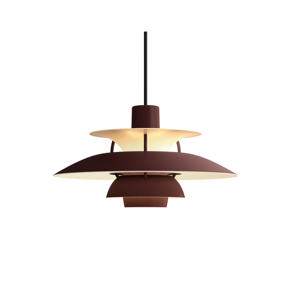 PH 5 Mini Pendant Lamp hanging lamps Louis Poulsen Monochrome Burgundy 
