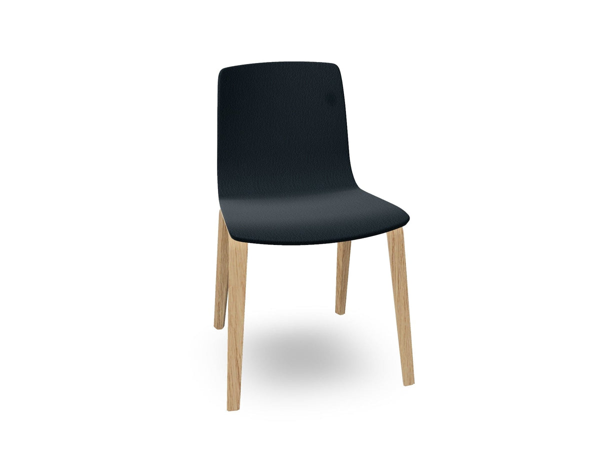 Aava 02-4 Wood Legs Chair With Fully Upholstered Chairs Arper 