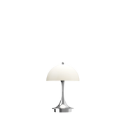 Panthella 160 Portable Table Lamp Table Lamps Louis Poulsen Chrome Opal Beige 