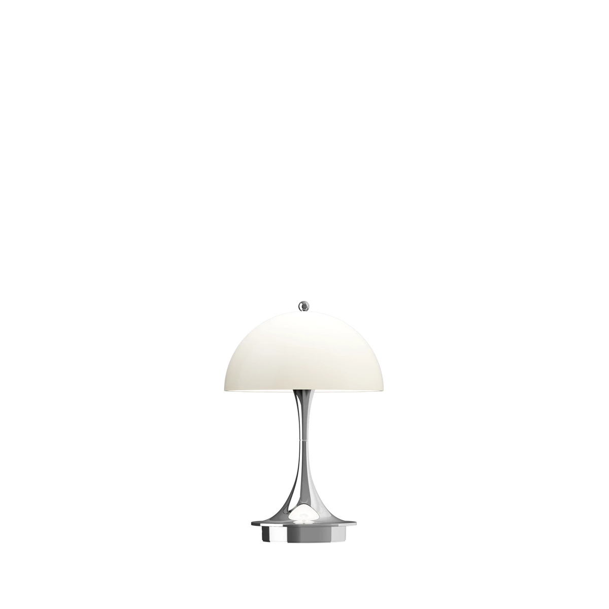 Panthella 160 Portable Table Lamp Table Lamps Louis Poulsen Chrome Opal Beige 