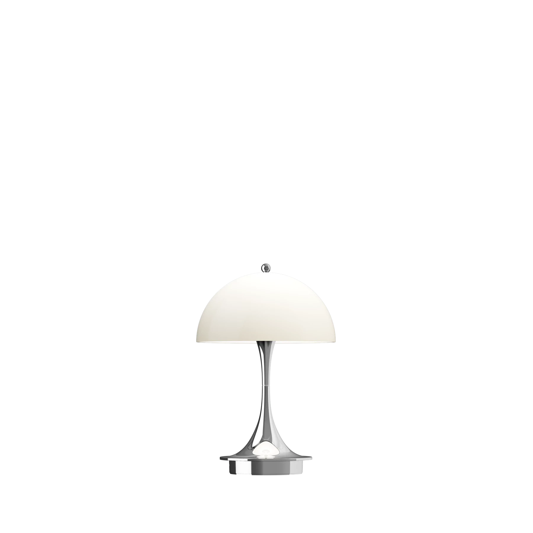 Panthella 160 Portable Table Lamp Table Lamps Louis Poulsen Chrome Opal Beige 