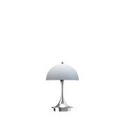 Panthella 160 Portable Table Lamp Table Lamps Louis Poulsen Chrome Opal Blue Grey 