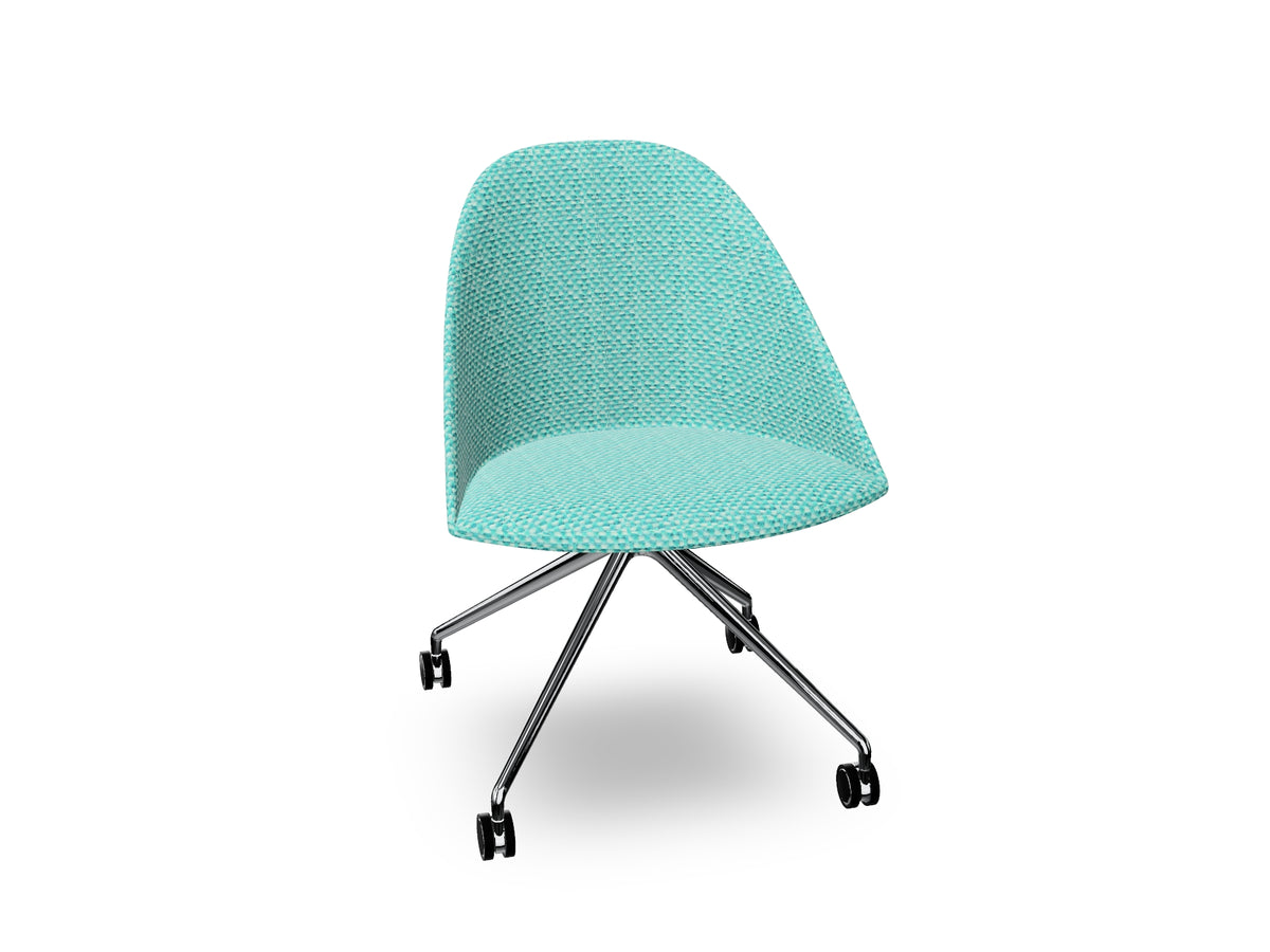 Cila Fully Upholtered Chair With Fixed Trestle Base