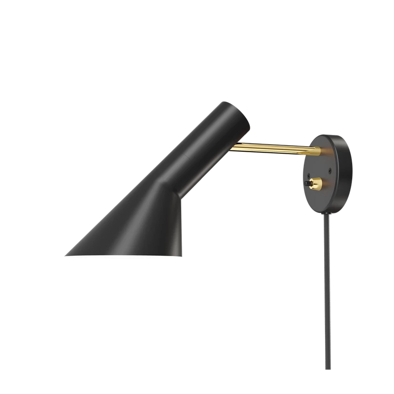 AJ Wall Sconce wall / ceiling lamps Louis Poulsen With Switch Black/Brass 