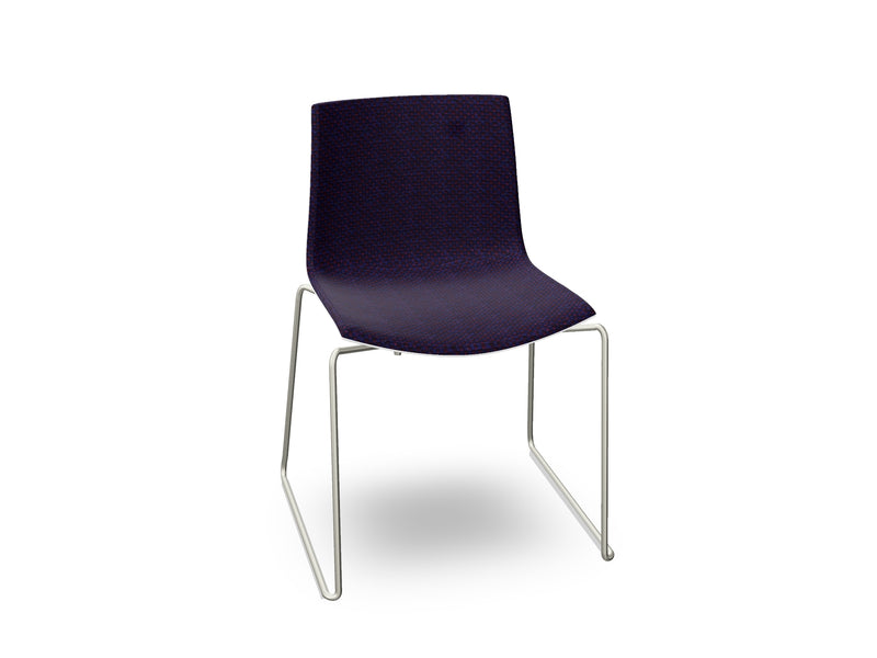 Catifa 46 Sled Base Polypropylene with Front-Face Upholstery