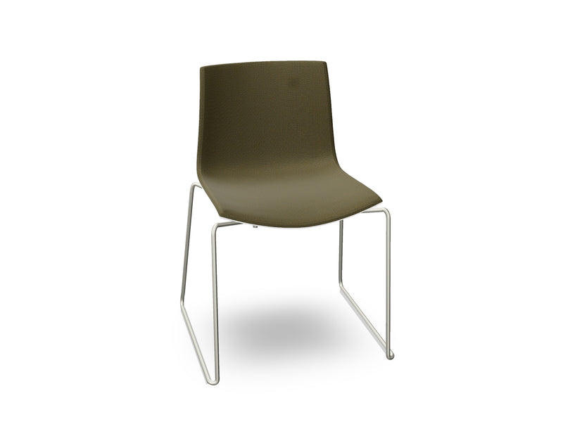 Catifa 46 Sled Base Polypropylene with Front-Face Upholstery