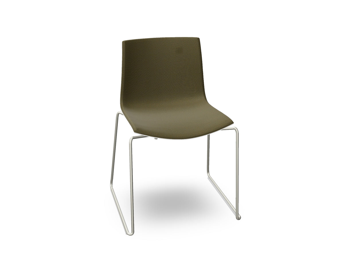 Catifa 46 Sled Base Polypropylene with Front-Face Upholstery
