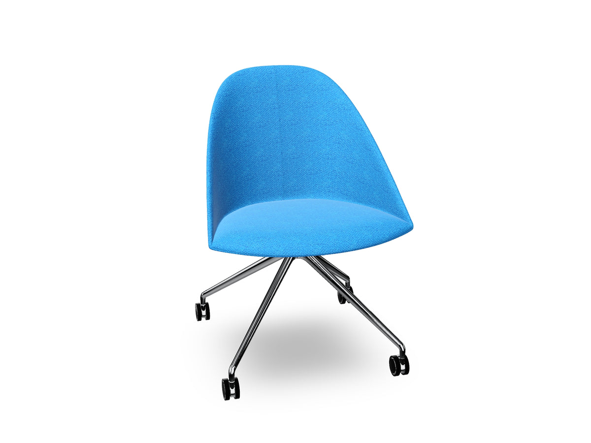 Cila Fully Upholtered Chair With Fixed Trestle Base