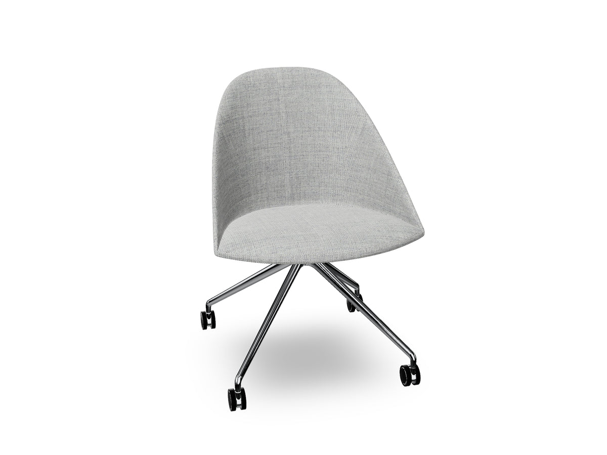Cila Fully Upholtered Chair With Fixed Trestle Base