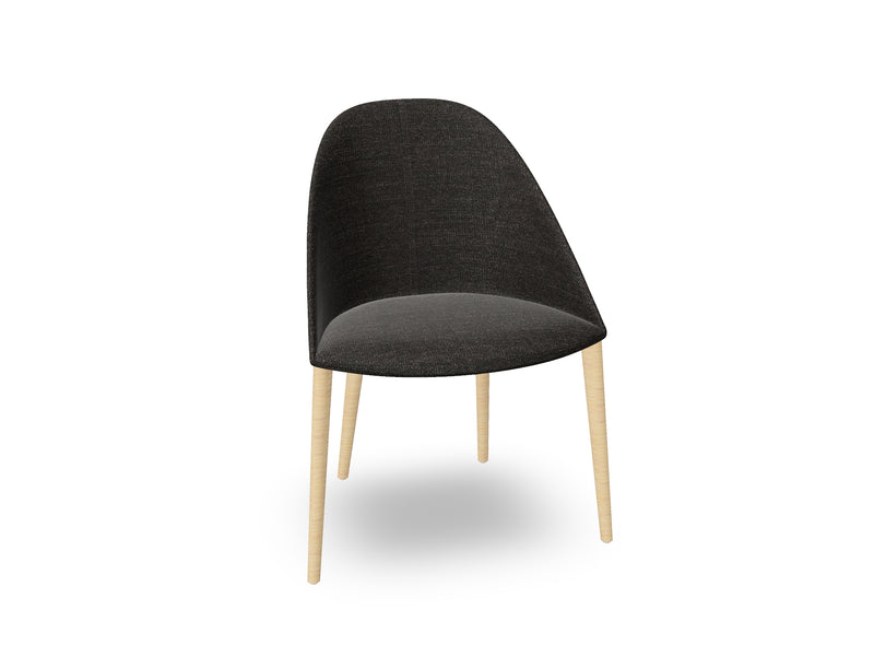 Cila Fully Upholstered Chair With Timber Oak Four-leg Base