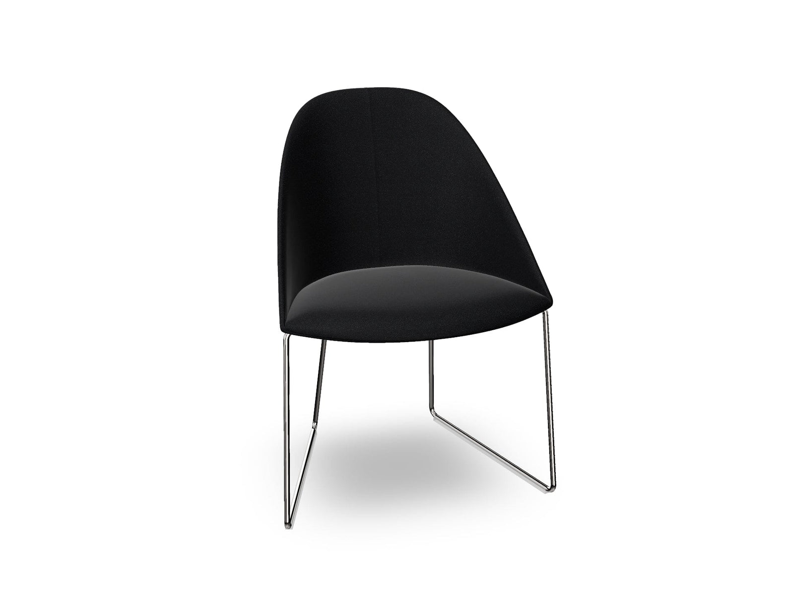Cila Fully Upholstered Chair With Sled Base Chairs Arper 