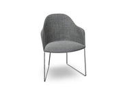Cila Fully Upholstered Armchair With Sled Base Chairs Arper 