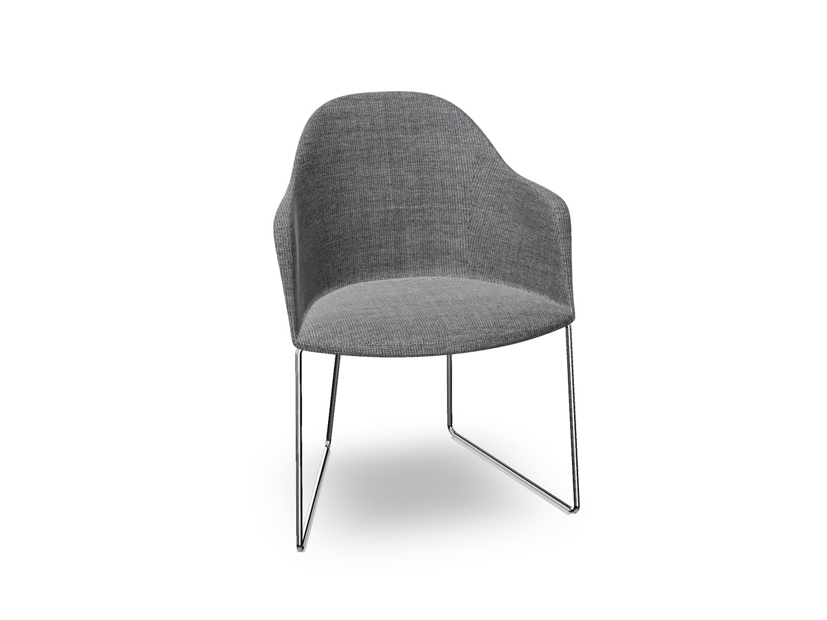 Cila Fully Upholstered Armchair With Sled Base