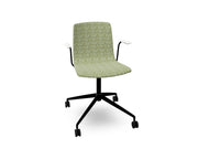 Aava 02 Fixed Trestle Base Chair With Fully Upholstered Chairs Arper 