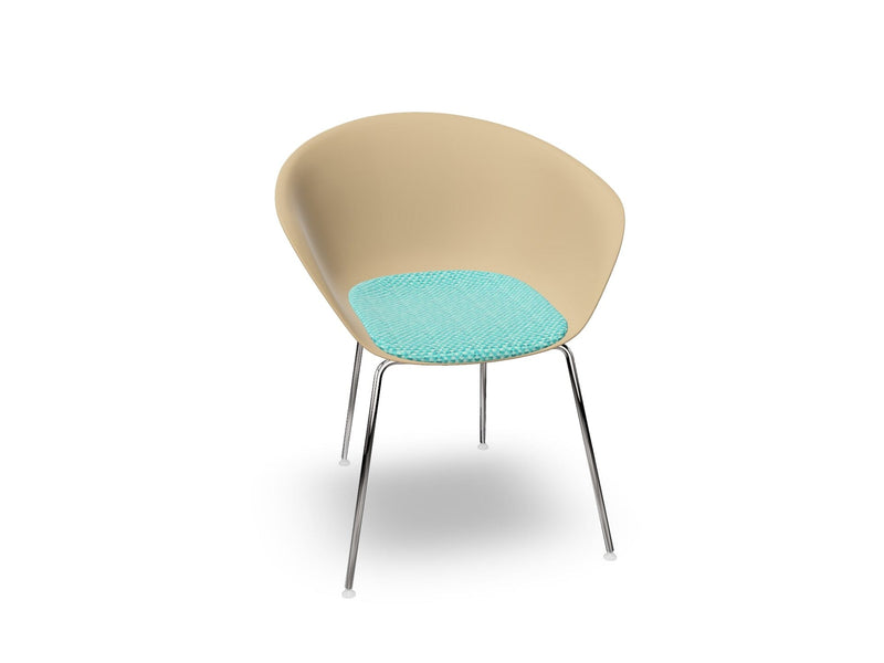 Duna 02 Four Leg Chair With Seat Cushion Chairs Arper 