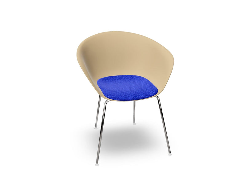 Duna 02 Four Leg Chair With Seat Cushion Chairs Arper 