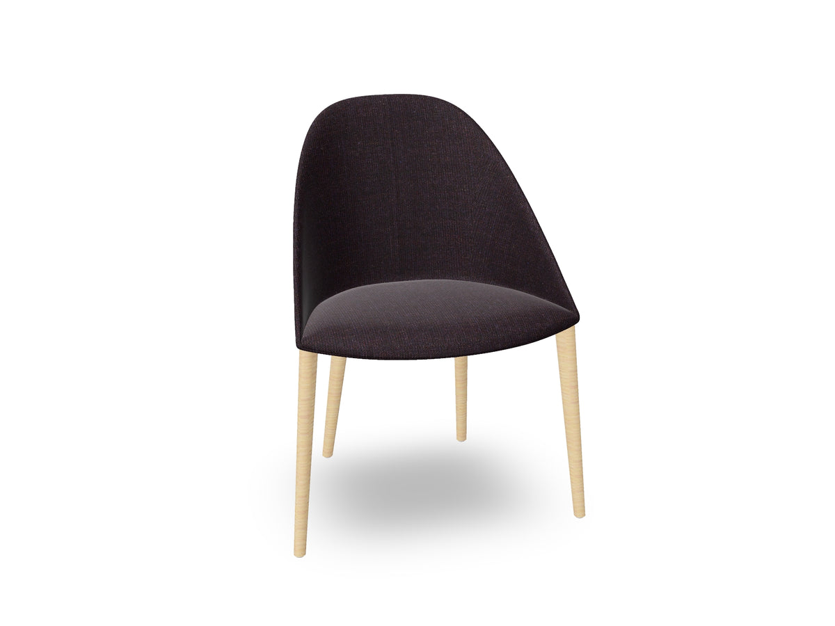Cila Fully Upholstered Chair With Timber Oak Four-leg Base