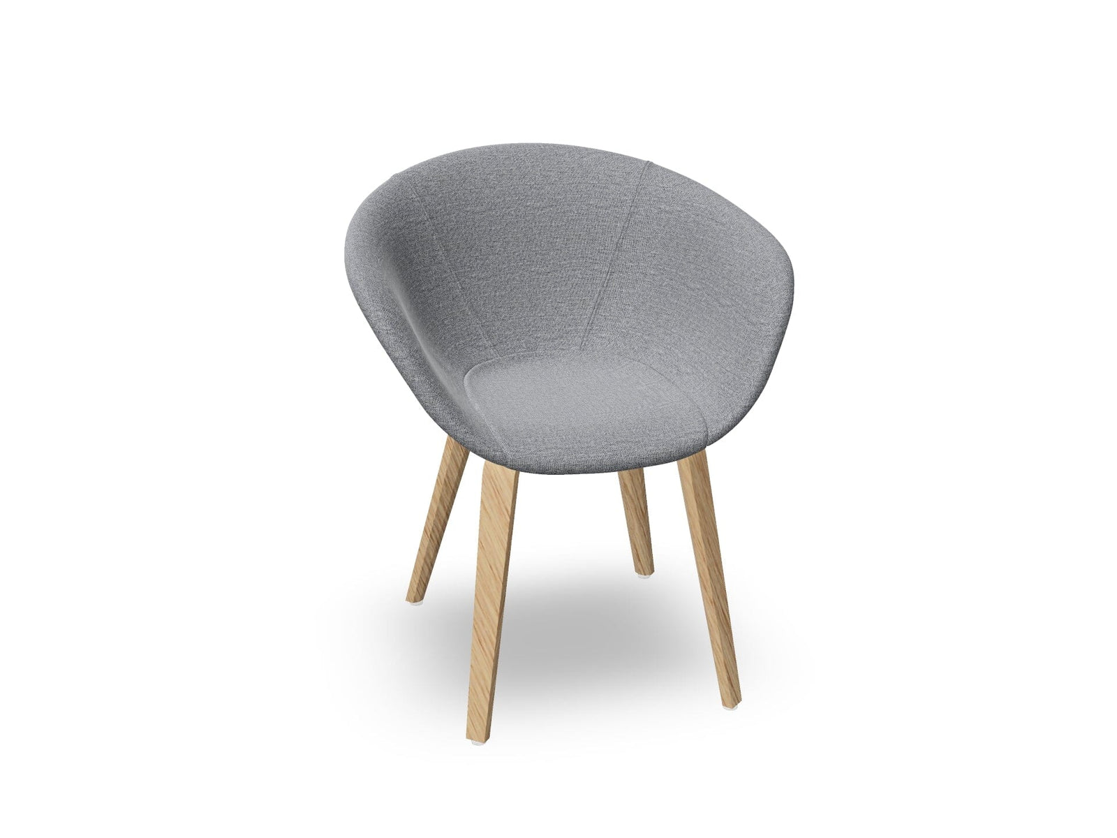 Duna 02 Wood Leg Chair With Front Upholstery Chairs Arper 