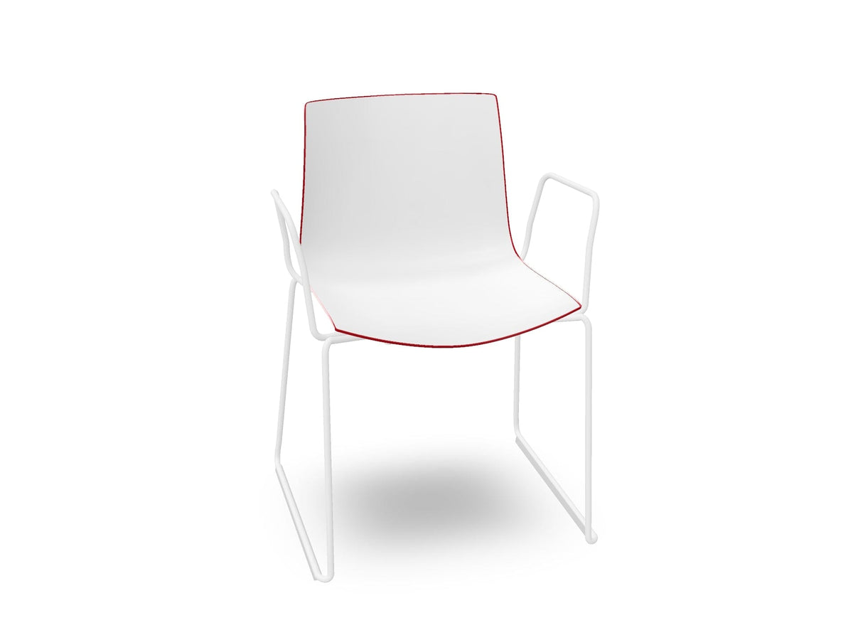 Catifa 46 Polypropylene Bi-Color Sled Base Chair Side/Dining Arper 