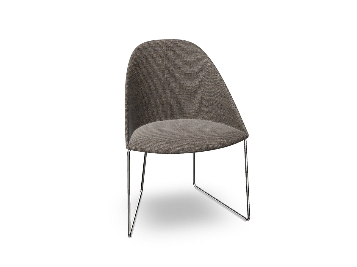 Cila Fully Upholstered Chair With Sled Base Chairs Arper 