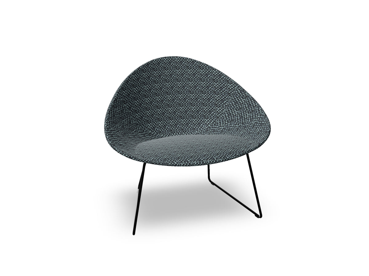 Adell Sled Base Lounge Chair With Fully Upholstered