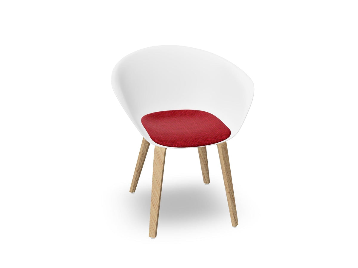 Duna 02 Wood Leg Chair With Seat Cushion Chairs Arper 