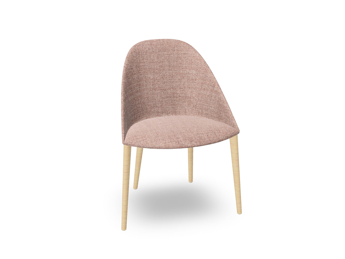 Cila Fully Upholstered Chair With Timber Oak Four-leg Base