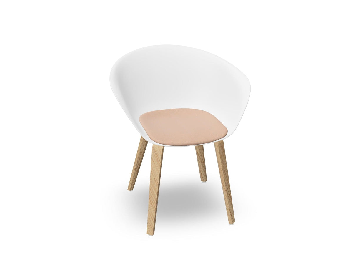 Duna 02 Wood Leg Chair With Seat Cushion Chairs Arper 