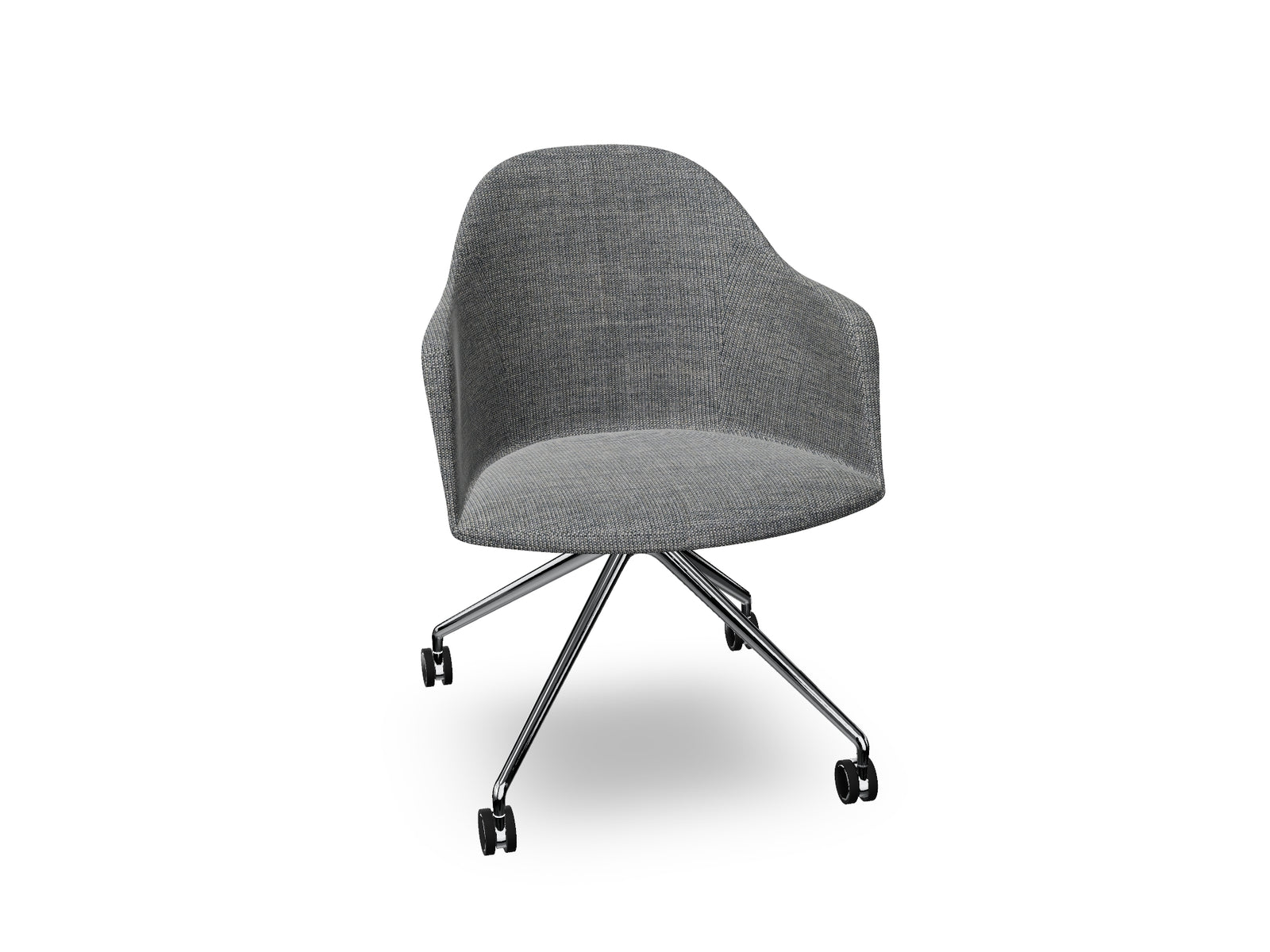 Cila fully upholstered Armchair With Fixed Trestle Base