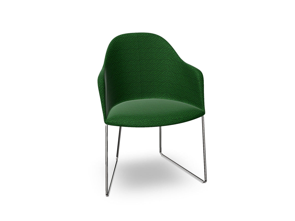 Cila Fully Upholstered Armchair With Sled Base Chairs Arper 