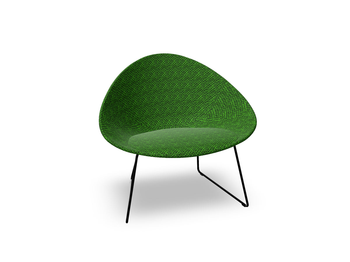 Adell Sled Base Lounge Chair With Fully Upholstered