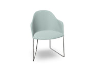 Cila Fully Upholstered Armchair With Sled Base Chairs Arper 