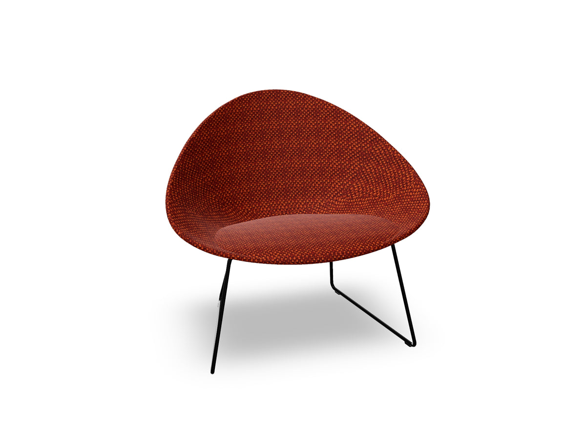 Adell Sled Base Lounge Chair With Fully Upholstered