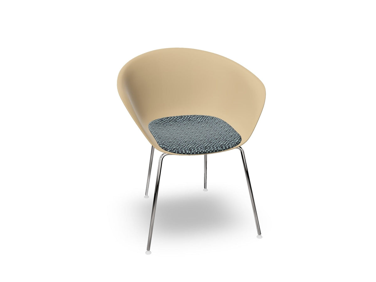 Duna 02 Four Leg Chair With Seat Cushion Chairs Arper 
