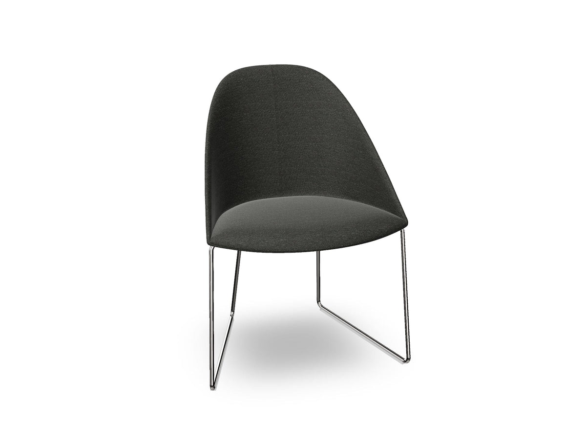 Cila Fully Upholstered Chair With Sled Base Chairs Arper 