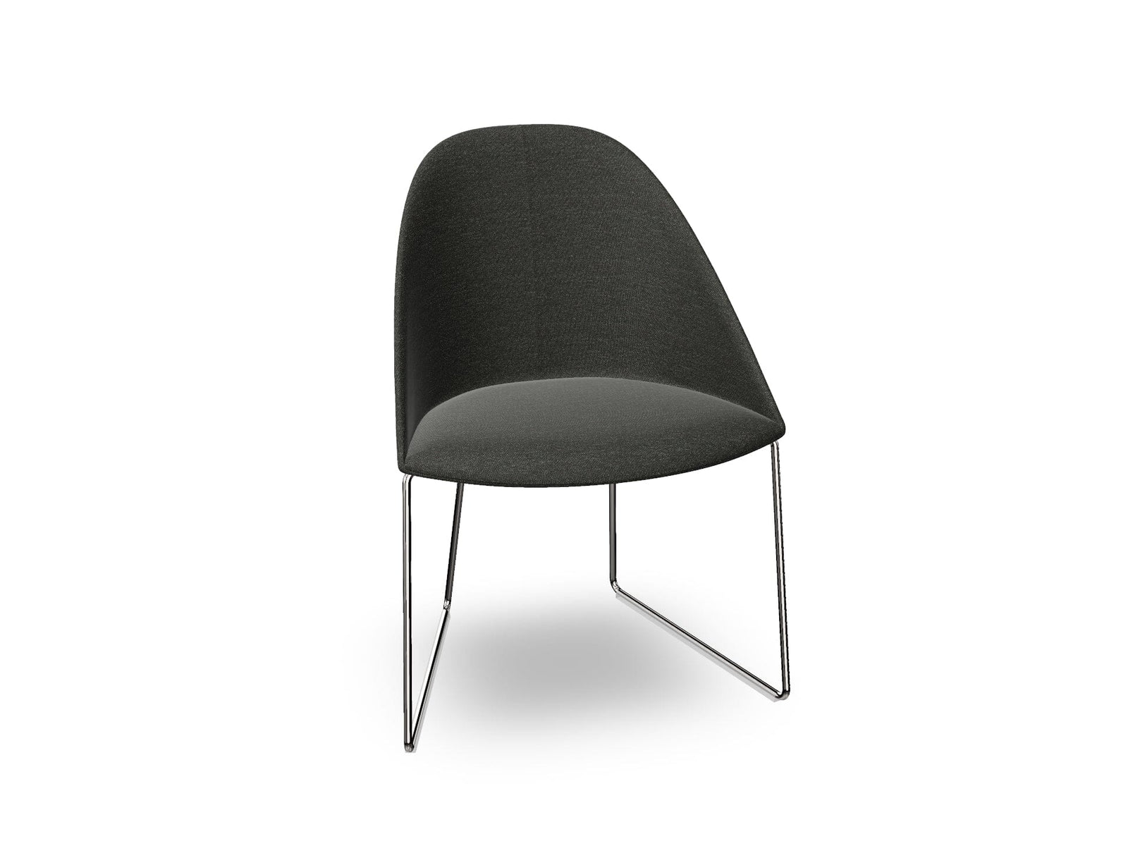 Cila Fully Upholstered Chair With Sled Base Chairs Arper 