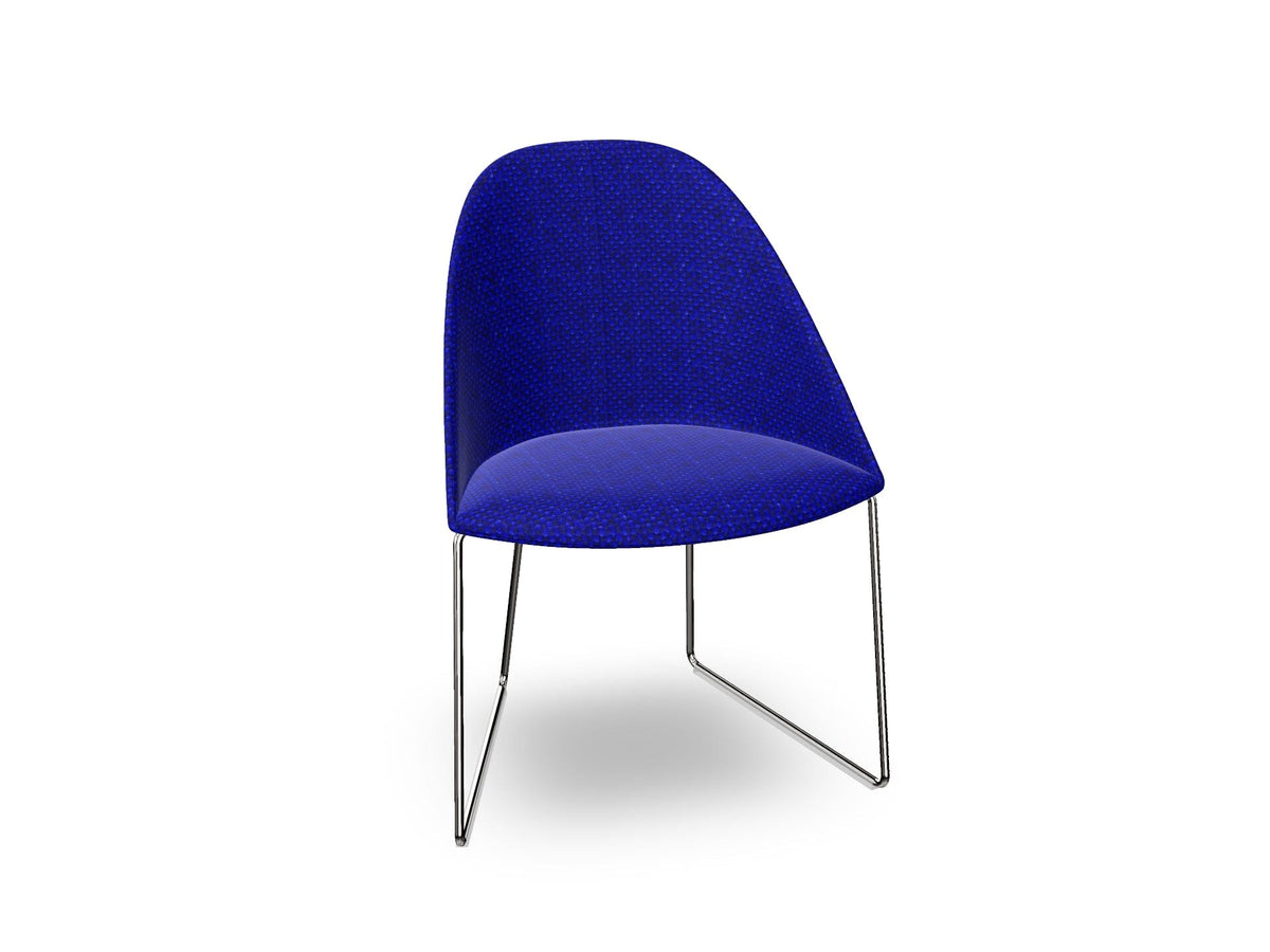 Cila Fully Upholstered Chair With Sled Base Chairs Arper 