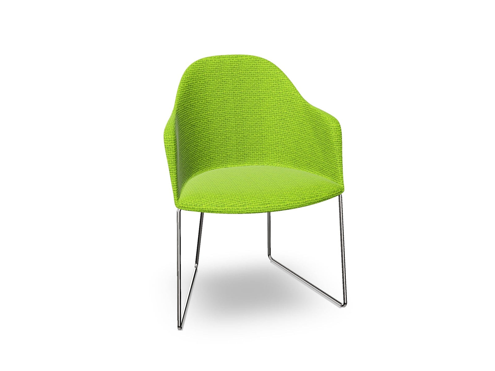 Cila Fully Upholstered Armchair With Sled Base Chairs Arper 