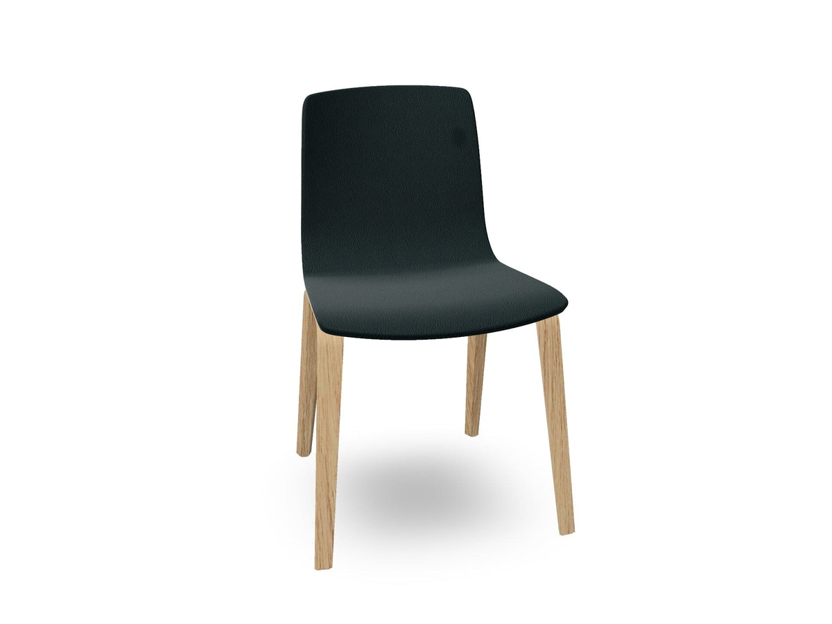 Aava 02-4 Wood Legs Chair With Fully Upholstered Chairs Arper 