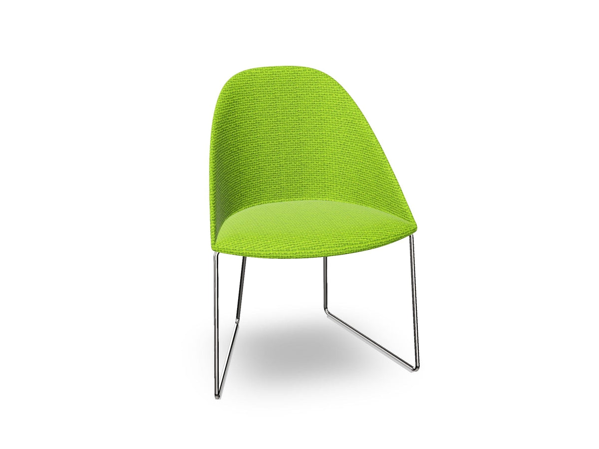 Cila Fully Upholstered Chair With Sled Base Chairs Arper 